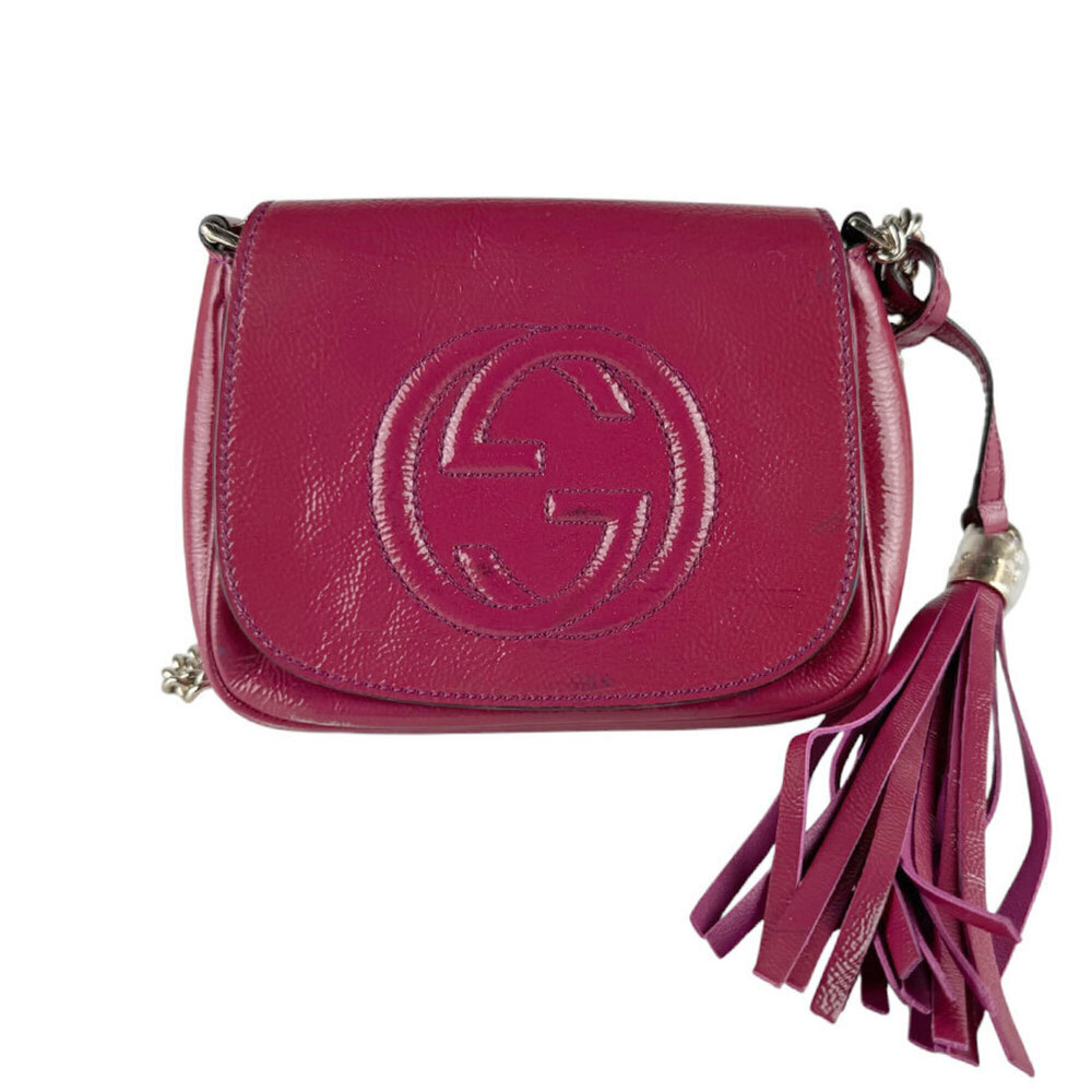 GUCCI Pink Leather Shoulder Bag